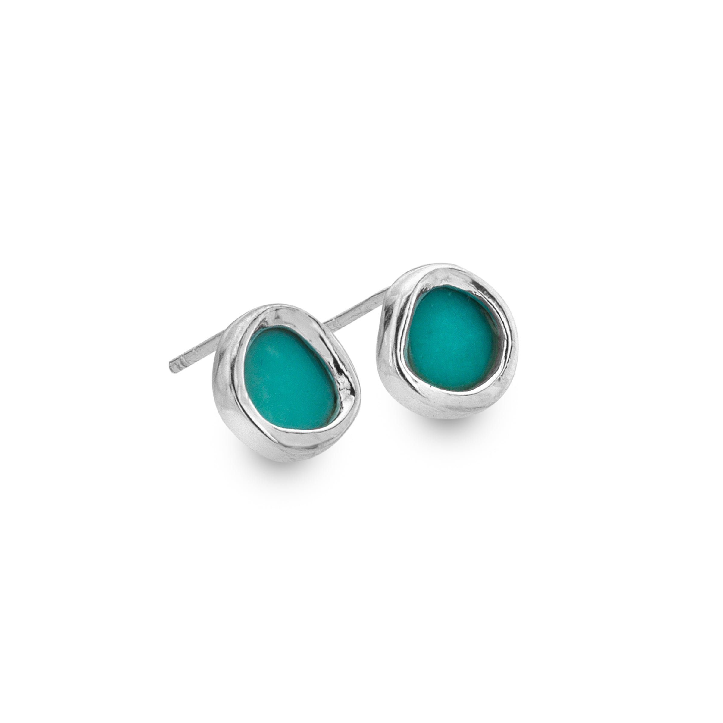 Turquoise Tide Pool Studs